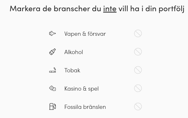 Sigmastocks välj branscher