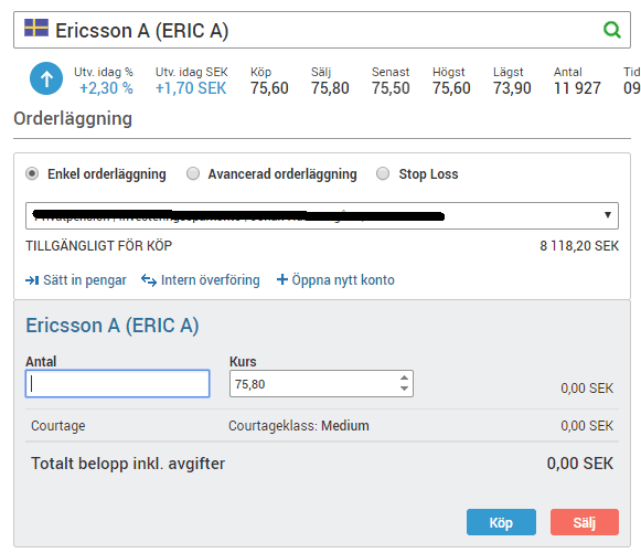Lägga order avanza Lägga order avanza